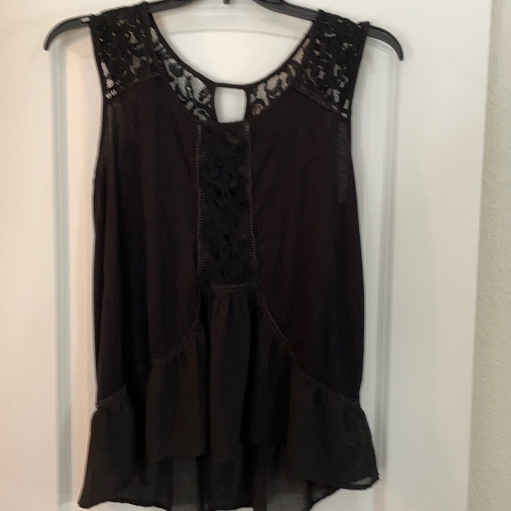 Lace black tank